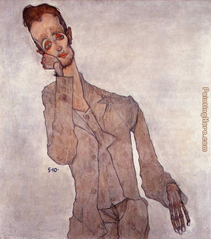 Portrait of the Painter Karl Zakovsek painting - Egon Schiele Portrait of the Painter Karl Zakovsek art painting